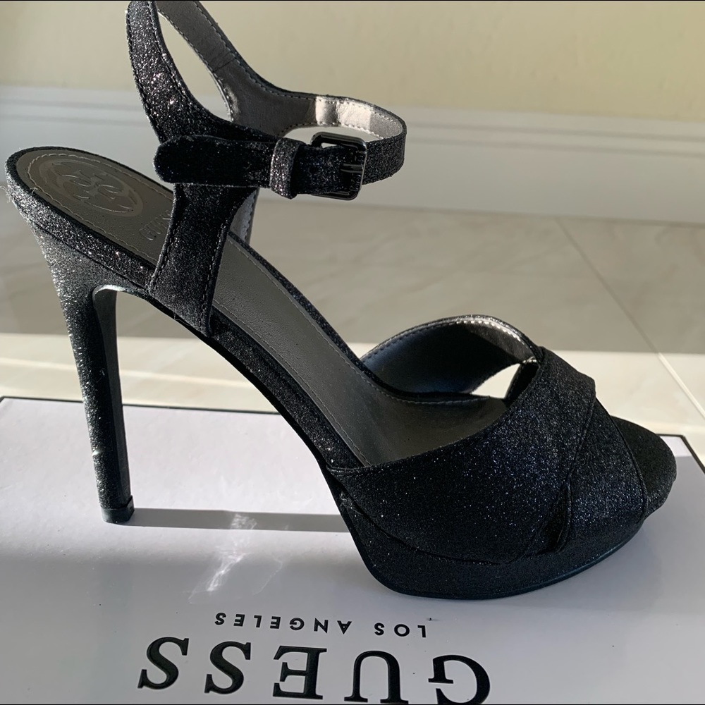 Guess Women’s Jordie Metallic Black Texture Shoe
